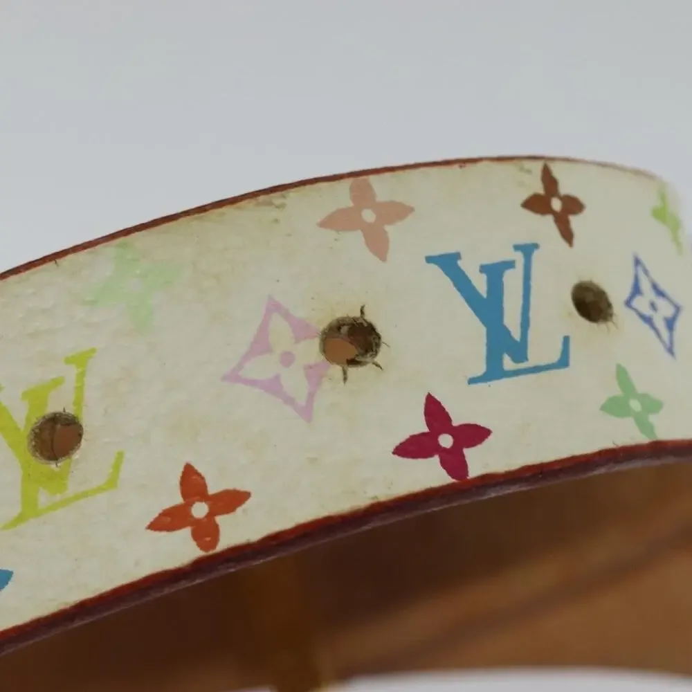 Louis Vuitton Monogram Multicolor Ceinture Carre Belt White